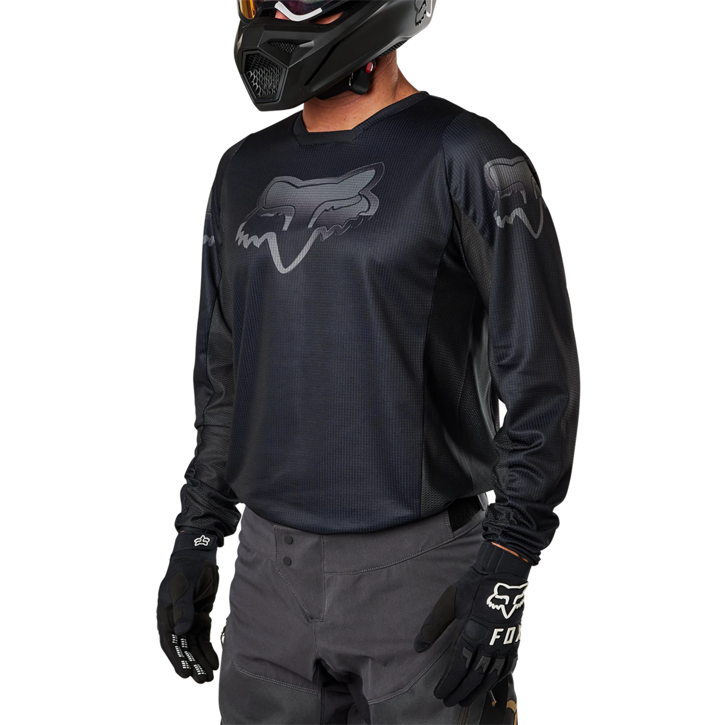 Fox 180 BLACKOUT JERSEY T-shirt Vtt à Manches Longues 4 Fox 180 BLACKOUT JERSEY T-shirt Vtt à Manches Longues – Image 2